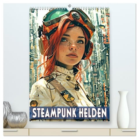 Steampunk Helden (hochwertiger Premium Wandkalender 2025 DIN A2 hoch), Kunstdruck in Hochglanz - Val Thoermer