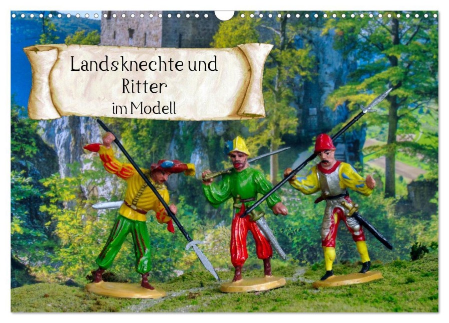Landsknechte und Ritter im Modell (Wandkalender 2026 DIN A3 quer), CALVENDO Monatskalender - Klaus-Peter Huschka