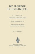 Cover-Bild zum Titel 'Die Elemente der Ökonometrie' von 'Hans Bolza'