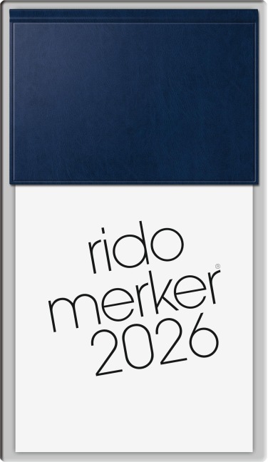 rido/idé 7035003386 | Vormerkbuch Mod. Merker 2026 | 108×201 mm, Kunststoff, dunkelblau - 