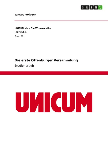 Die erste Offenburger Versammlung - Tamara Volgger