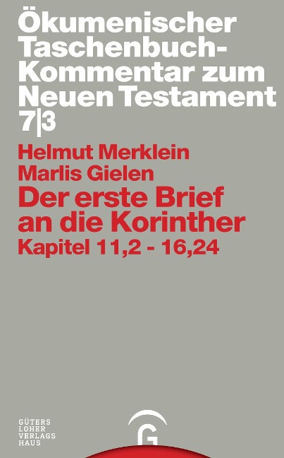 Der erste Brief an die Korinther - Helmut Merklein, Marlis Gielen