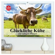 Cover-Bild zum Titel 'Glückliche Kühe auf saftigen Wiesen (hochwertiger Premium Wandkalender 2026 DIN A2 quer), Kunstdruck in Hochglanz' von 'Elisabeth Stanzer'