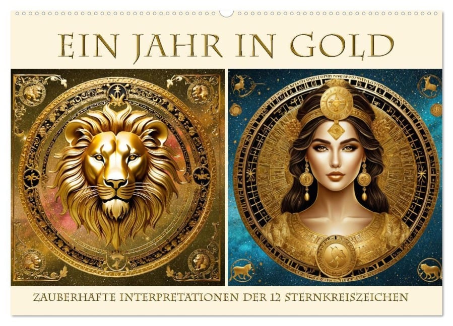 Ein Jahr in Gold (Wandkalender 2026 DIN A2 quer), CALVENDO Monatskalender - Claudia Kleemann