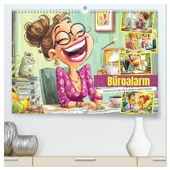 Büroalarm. Cartoons für alle, die trotzdem weitermachen (hochwertiger Premium Wandkalender 2026 DIN A2 quer), Kunstdruck in Hochglanz - Rose Hurley