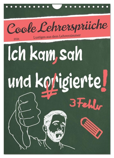 Coole Lehrersprüche (Wandkalender 2026 DIN A4 hoch), CALVENDO Monatskalender - Sabine Löwer