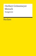 Cover-Bild zum Titel 'Mensch. Songtexte' von 'Herbert Grönemeyer'
