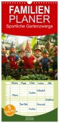 Cover-Bild zum Titel 'Familienplaner 2026 - Sportliche Gartenzwerge mit 5 Spalten (Wandkalender, 21 x 45 cm) CALVENDO' von 'Mb Fotografie'