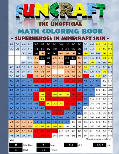 Funcraft - The unofficial Math Coloring Book: Superheroes in Minecraft Skin - Theo Von Taane