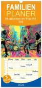 Familienplaner 2026 - Musikanten im Pop-Art Stil mit 5 Spalten (Wandkalender, 21 x 45 cm) CALVENDO - Liselotte Brunner-Klaus