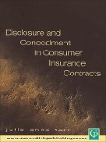 Cover-Bild zum Titel 'Disclosure and Concealment in Consumer Insurance Contracts' von 'Julie-Ann Tarr'
