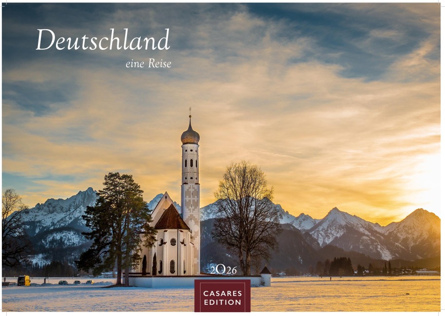 Deutschland Kalender 2026 - Wandkalender | Fotokalender Deutschland 50x35cm | mit 12 beeindruckenden Landschafts- und Städtemotiven von Nordsee bis Alpen - 