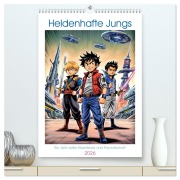 Heldenhafte Jungs - Ein Jahr voller Abenteuer und Freundschaft (hochwertiger Premium Wandkalender 2026 DIN A2 hoch), Kunstdruck in Hochglanz - Melissa Blohm