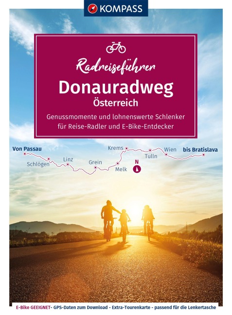 KOMPASS Radreiseführer Donauradweg Österreich - Ralf Enke