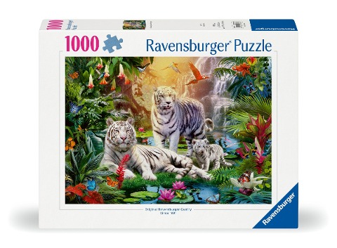 Erwachsenenpuzzle 1000 Teile - Familie der Weißen Tiger - 