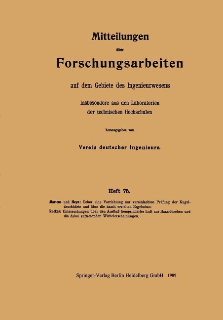 Mitteilungen über Forschungsarbeiten auf dem Gebiete des Ingenieurwesens - Adolf Martens, Emil Heyn, Wilhelm Ruckes