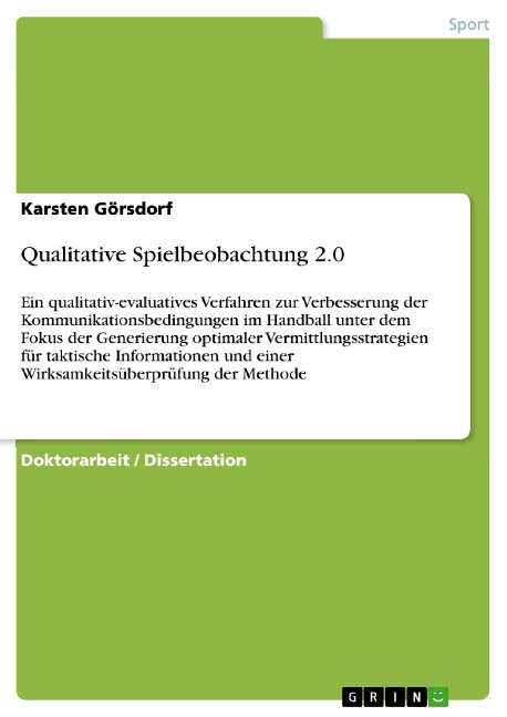 Qualitative Spielbeobachtung 2.0 - Karsten Görsdorf