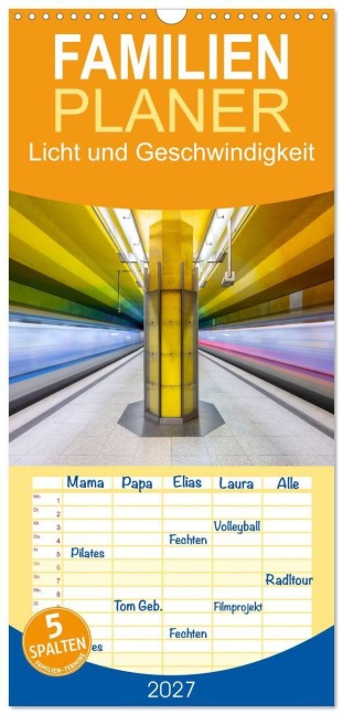 Familienplaner 2027 - Licht und Geschwindigkeit mit 5 Spalten (Wandkalender, 21 x 45 cm) CALVENDO - Christian Ringer