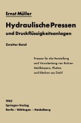 Cover-Bild zum Titel 'Hydraulische Pressen und Druckflüssigkeitsanlagen' von 'Ernst Müller'
