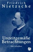 Cover-Bild zum Titel 'Unzeitgemäße Betrachtungen' von 'Friedrich Nietzsche'