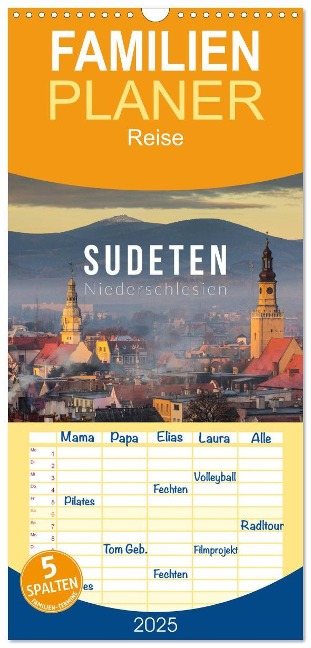 Familienplaner 2025 - Sudeten Niederschlesien mit 5 Spalten (Wandkalender, 21 x 45 cm) CALVENDO - Mikolaj Gospodarek