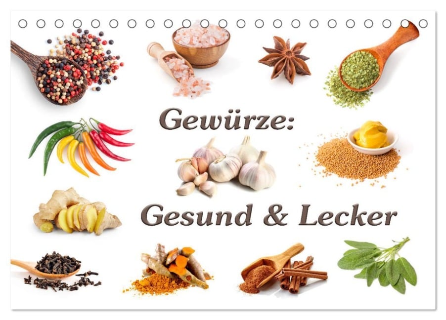 Gewürze: Gesund & Lecker (Tischkalender 2025 DIN A5 quer), CALVENDO Monatskalender - Gunter Kirsch