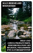 Welt- und Lebenanschauungen; hervorgegangen aus Religion, Philosophie und Naturerkenntnis - Max Bernhard Weinstein