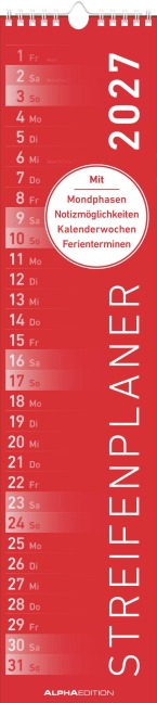 Streifenplaner ROT 2027 - 