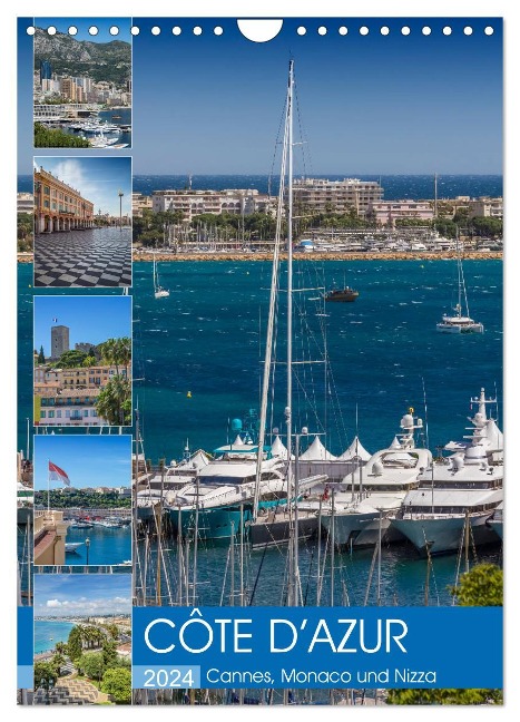 CÔTE D¿AZUR Cannes, Monaco und Nizza (Wandkalender 2024 DIN A4 hoch), CALVENDO Monatskalender - Melanie Viola