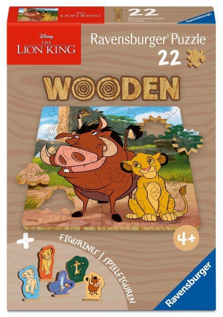 WOODEN Puzzle Kids 22 Teile - Disney Der König der Löwen - Simba's Königreich - 