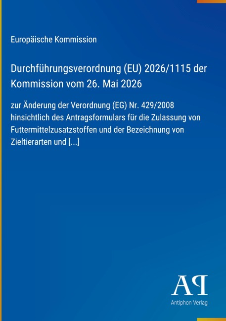 Durchführungsverordnung (EU) 2026/1115 der Kommission vom 26. Mai 2026 - Europäische Kommission
