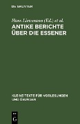 Cover-Bild zum Titel 'Antike Berichte über die Essener' von ''
