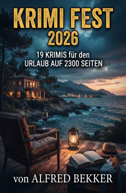 Krimi Fest 2026 - 19 Krimis für den Urlaub auf 2300 Seiten - Alfred Bekker