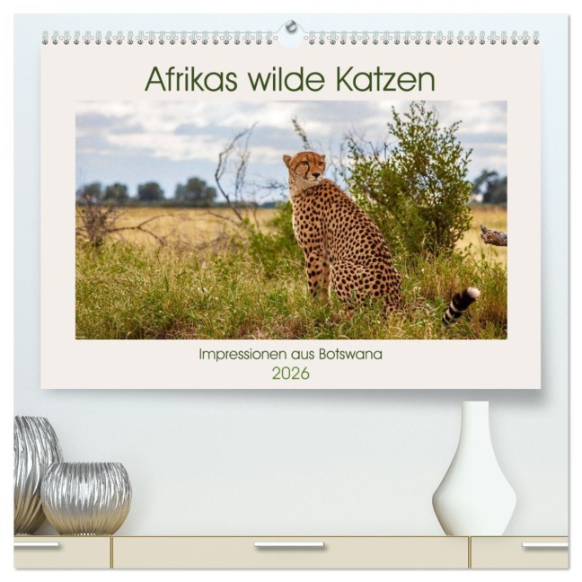 Afrikas wilde Katzen (hochwertiger Premium Wandkalender 2026 DIN A2 quer), Kunstdruck in Hochglanz - Ursula Di Chito