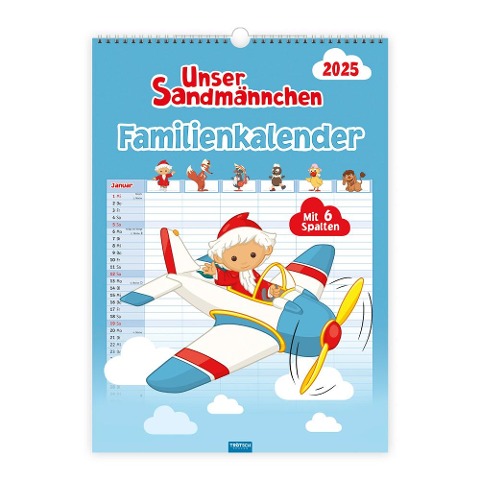 Trötsch Unser Sandmännchen XL-Familienplaner Familienkalender Unser Sandmännchen 2025 - 