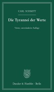 Cover-Bild zum Titel 'Die Tyrannei der Werte.' von 'Carl Schmitt'