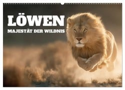 Cover-Bild zum Titel 'Löwen - Majestät der Wildnis (Wandkalender 2026 DIN A2 quer), CALVENDO Monatskalender' von 'Mb Fotografie'
