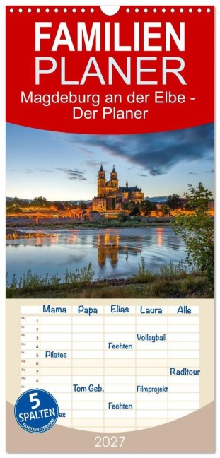 Familienplaner 2027 - Magdeburg an der Elbe - Der Planer mit 5 Spalten (Wandkalender, 21 x 45 cm) CALVENDO - Thomas Bugdoll