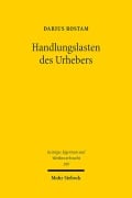 Cover-Bild zum Titel 'Handlungslasten des Urhebers' von 'Darius Rostam'