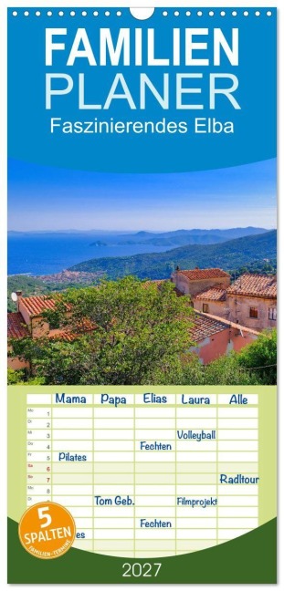Familienplaner 2027 - Faszinierendes Elba mit 5 Spalten (Wandkalender, 21 x 45 cm) CALVENDO - All rights reserved by Gerold Dudziak gedutech - photography - ai - generation is not permitted