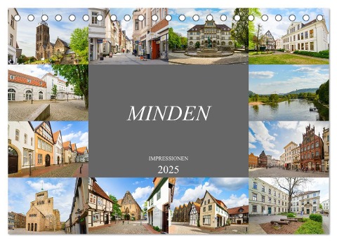 Minden Impressionen (Tischkalender 2025 DIN A5 quer), CALVENDO Monatskalender - Dirk Meutzner