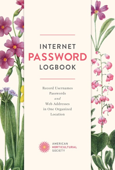 AHS Internet Password Logbook - American Horticultural Society