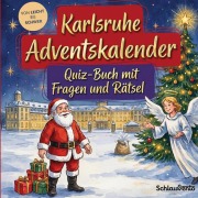 Cover-Bild zum Titel 'Karlsruhe-Adventskalender: Quiz-Buch mit Fragen und Rätsel' von 'Schlauvento Interactive'