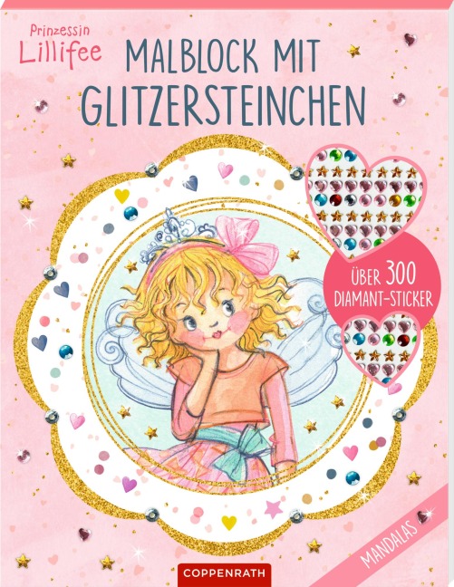 Malblock mit Glitzersteinchen: Mandalas - 