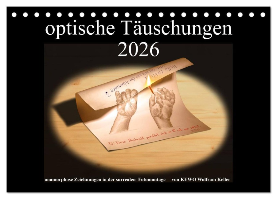 optische Täuschungen 2026 (Tischkalender 2026 DIN A5 quer), CALVENDO Monatskalender - Kewo Wolfram Keller