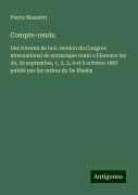 Cover-Bild zum Titel 'Compte-rendu' von 'Pierre Maesrtri'