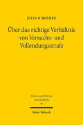 Cover-Bild zum Titel 'Über das richtige Verhältnis von Versuchs- und Vollendungsstrafe' von 'Julia O'Rourke'