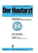 Cover-Bild zum Titel 'Verhandlungen der Deutschen Dermatologischen Gesellschaft' von ''
