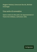 Cover-Bild zum Titel 'Una notte di novembre' von 'Ruggero Reduzzi, Ermocrate Bucchi, Michele Iremonger'