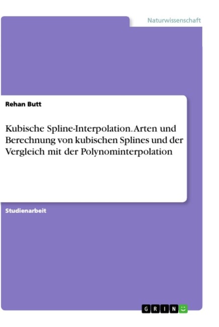 Kubische Spline-Interpolation. Arten und Berechnung von kubischen Splines und der Vergleich mit der Polynominterpolation - Rehan Butt